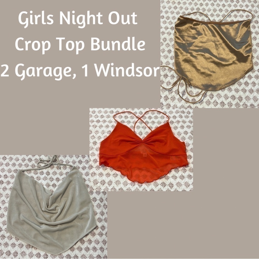 Girls Night Out Y2K Revival Crop Top Bundle  Garage & Windsor Brands Small
